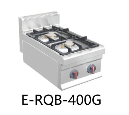 Fourneau de fourneau à gaz de brûleur de restaurant d'E-RQB-400G double de cuisine de partie supérieure du comptoir commerciale d'équipement