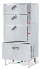 P-SC-3 Cuisinière de style chinois Riz Vapeur Gaz 3-Deck Sea Food Steam Cabinet