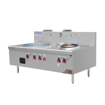 Un style chinois plus chaud de 2 brûleurs 1 à acier inoxydable de DJJSCDWSB faisant cuire la gamme