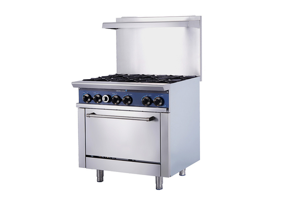 Brûleur 14,6 à l'équipement 36-Inch 6-Open de cuisine de restaurant de Gkw avec le four
