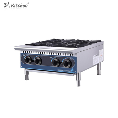 Brûleurs de bureau au gaz 24-Inch 4 de fourneau de restaurant d'équipement commercial de cuisine